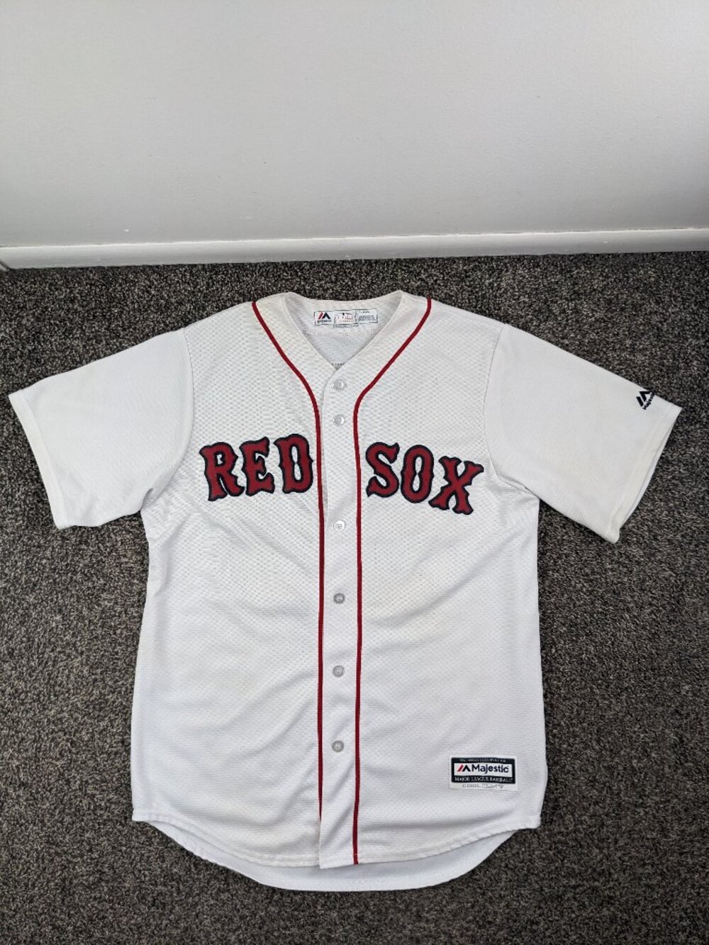 Boston Red Sox Mookie Betts Jersey Majestic Cool Base Sewn White Mens Medium